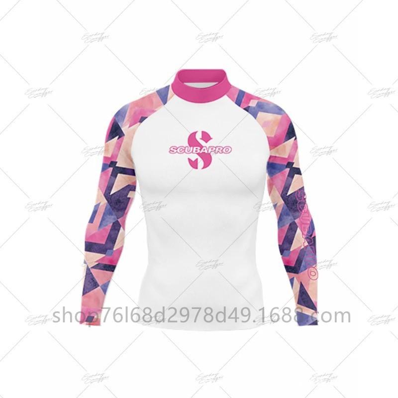 SCUBA Surfing Wear Outdoor Sunscreen Snorkeling Swimwear Long-sleeved Split Top Quick-drying Diving Suit Support