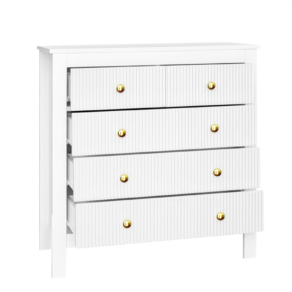 Chest of Drawers with 5 Drawers, Modern Sideboard with Storage Space, for Dining Room, Living Room & Bedroom