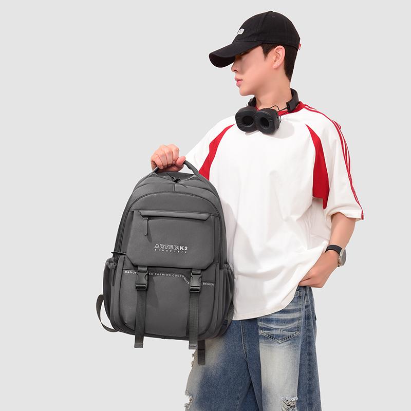 Large Capacity Workwear Backpack for Men and Women High School and College Students Double Shoulder Bag Waterproof