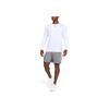 Under Armour Solid Color Crew Neck Long Sleeve T-Shirt Men tops White 1305776-100
