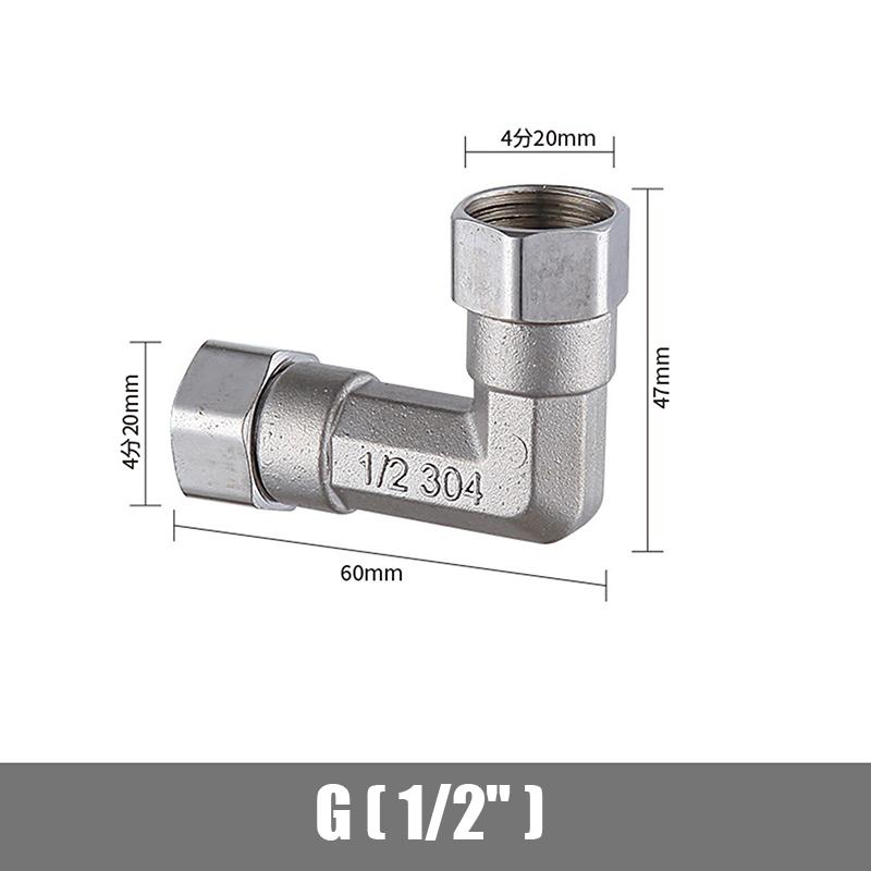 Stainless Steel T Adapter G1/ 2" T-Valve Diverter Valve Three Way Device Hole For Bath Bidet Sprayer Shower