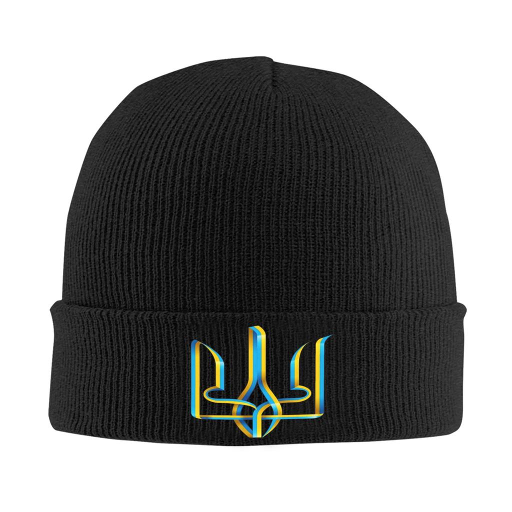 Ukrainian Flag Beanie Hats Knit Hat Unisex Women YK Cool Head Wrap Caps Autumn Hippie Design Bonnet Hats