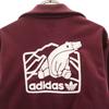 Adidas Embroidered Trefoil Logo Track Jacket M Burgundy Jersey Men's Used