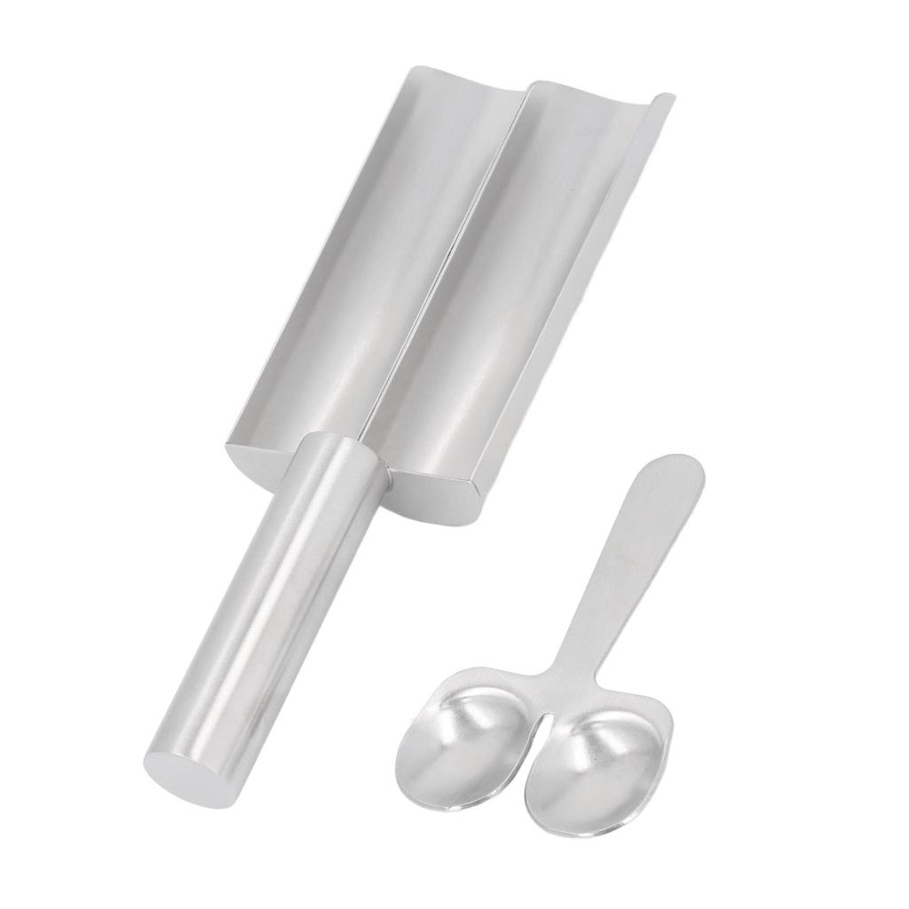 Meatball Maker with Cutting Spoon Stainless Steel Meat Baller Spoon for Kitchen Bar Restaurant 2 Pipe