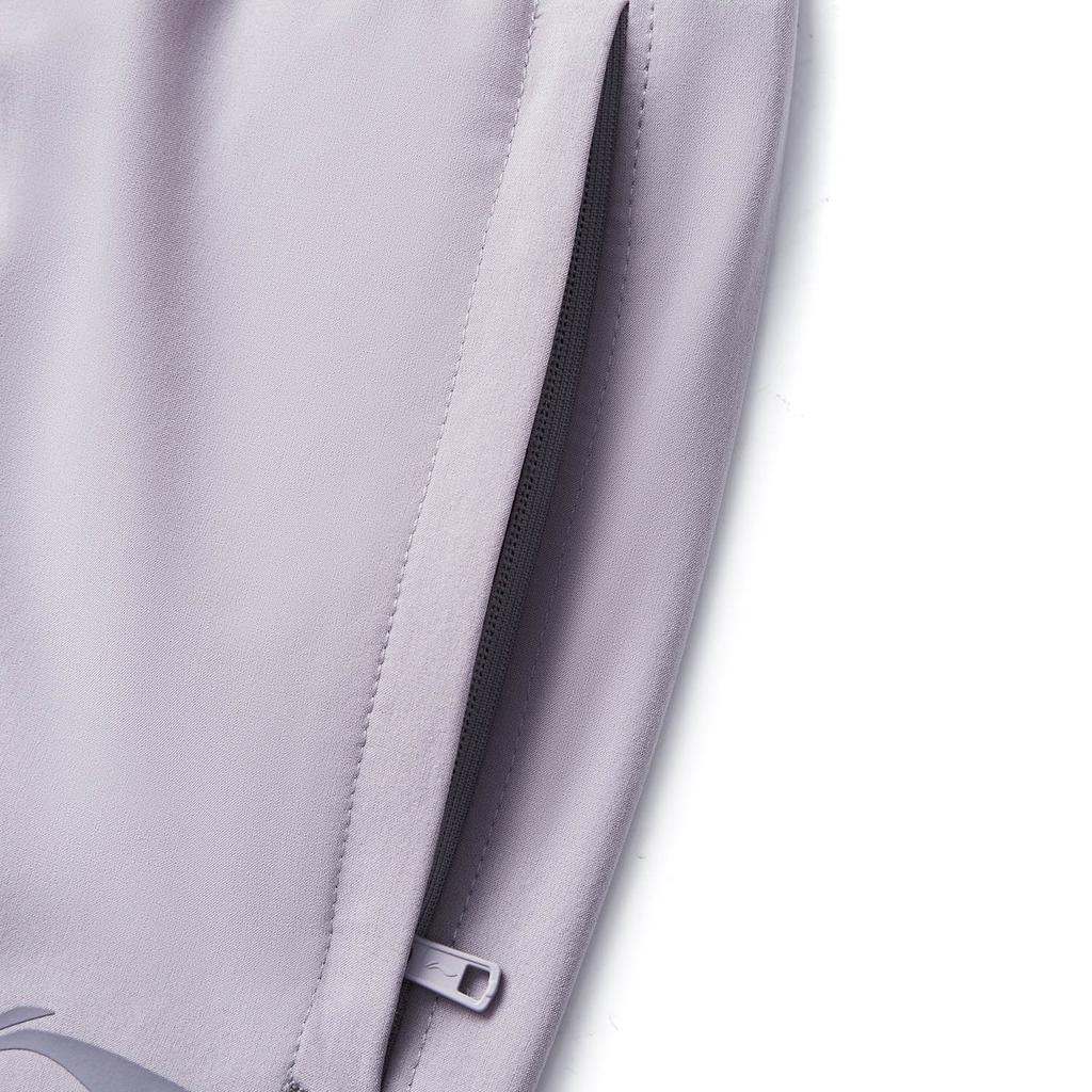 Li Ning Träningsserie Enfärgad Mellanhög Bekväm Andningsbar Mångsidig Rakt Ben Sportbyxor Dam underdel Rökig Lila AYKV490-2