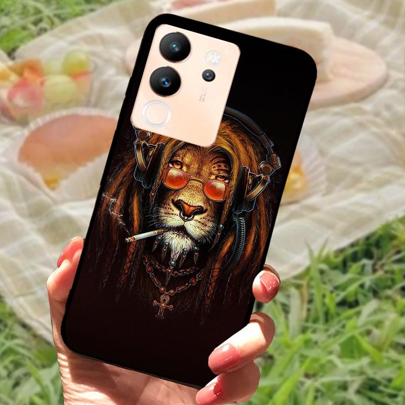 For Vivo V30 Lite Case Cover Silicone Soft Marble Black Bumper Funda Coque for vivo V2314 V30 Lite 5G Full Protective V30Lite