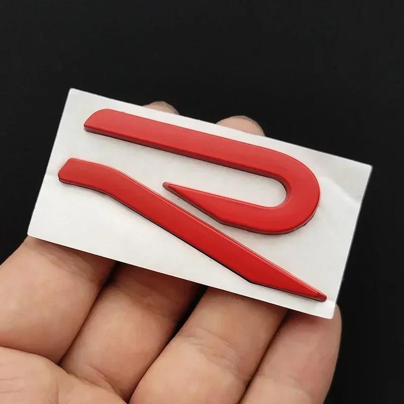 Insignia Emblema R de Metal 3D Pegatinas Calcomanías para Carrocería Cola Maletero para VW Volkswagen GTI R Rline Golf Beetle Passat Sharan Jetta BA5