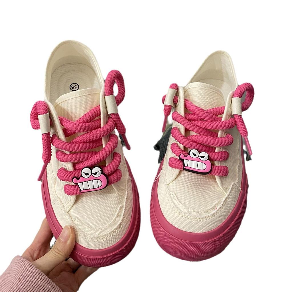 Student shoes 22 new spring thick sole heightened thick baseplate shoes two wear mesh sports casual shoes