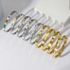 18K Gold-Plated Titanium Steel Bracelet Love Cloud Irregular Oil-Drop Bracelet for Women Fashion High-End Birthday Jewelry Gift