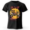 Retro Bike Art T-Shirt 100% Premium Cotton Slim Fit Hand Painted Motorcycle Graphic Tee for Riding Enthusiasts