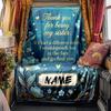 Sisterly Appreciation Card Blanket Personalized Name Soft Comfortable Stylish Blanket Car Blanket Perfect For Travel Camping Outdoor Home Suitable For