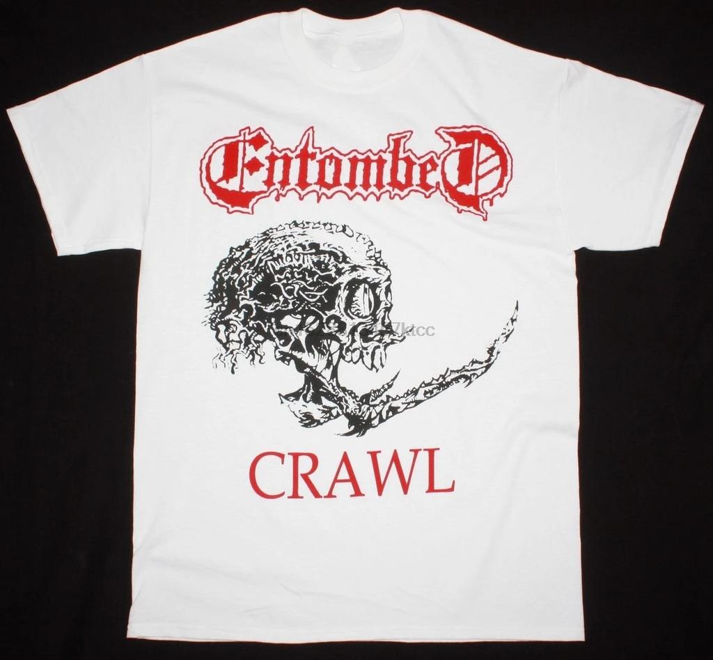 1990 Entombed Crawl Death Nihilist Cotton White Unisex All Size Shirt C199