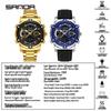 SANDA Men's Multi-Time Zone Steel Band Watch - Luminous, Waterproof, Alarm & Stopwatch Features