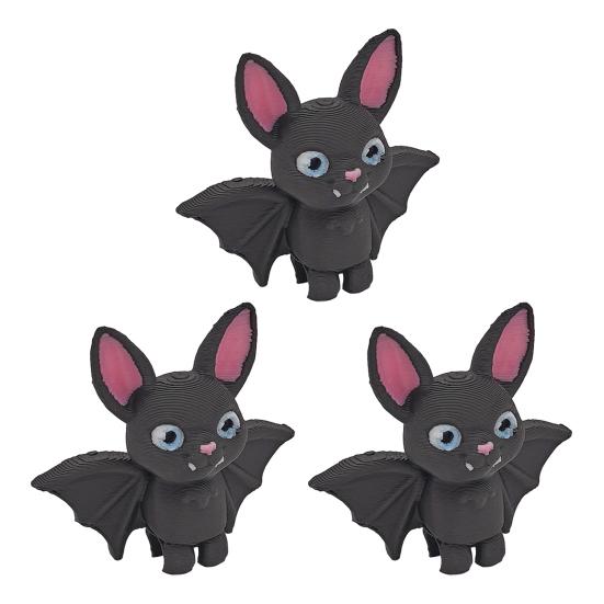 3D Printed Bat Figurine Handmade Gothic Bat Sculpture Collectible Upside Down Bat Decoration for Home Office Bookshelf Desk Decor