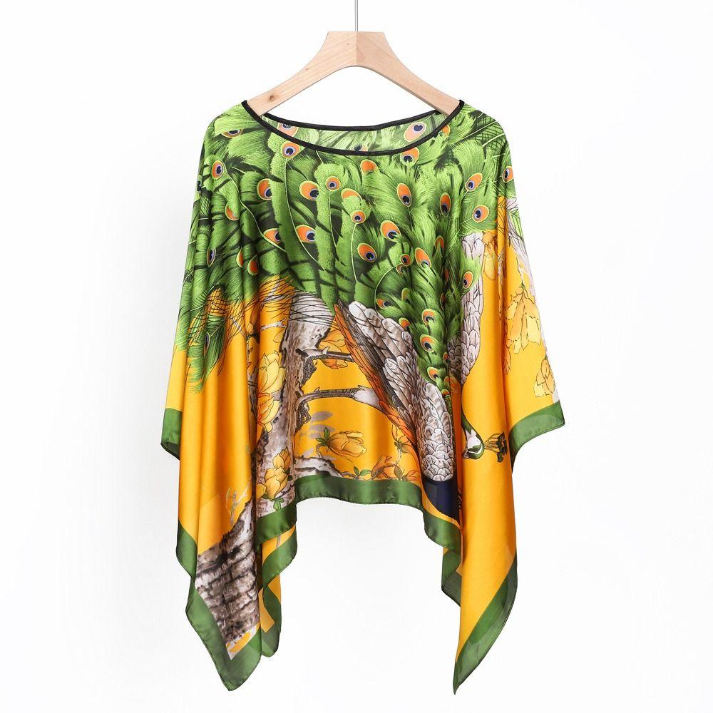 110x110cm Seidenschal Damen Großes Taschentuch Trendiges Bandana Foulard