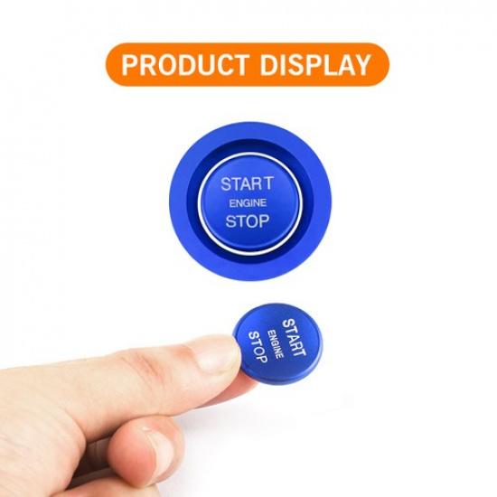 Blue Keyless Engine Push Start Button W/ Ring For Land Rover Accessories