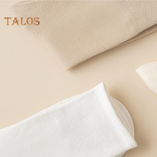 Women's Retro Mid-Calf Socks Warm Crew Socks Solid Color Cozy Stacking Socks No Pilling Soft Long Socks for Fall Winter