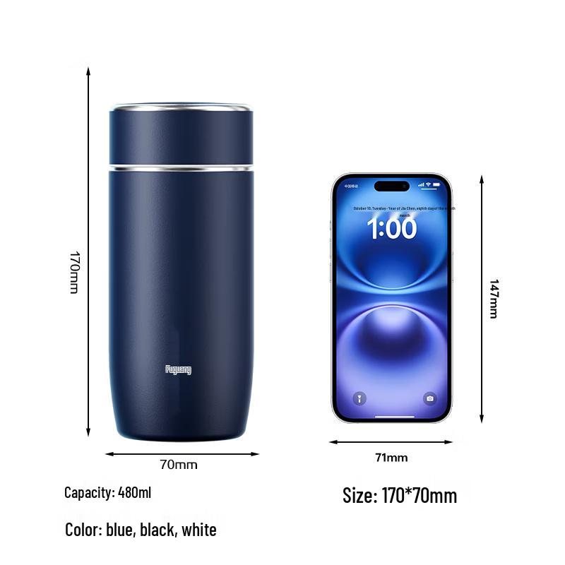 Fuguang Youxiang Goose Egg 316L Stainless Steel Business Tea Thermos 480ml