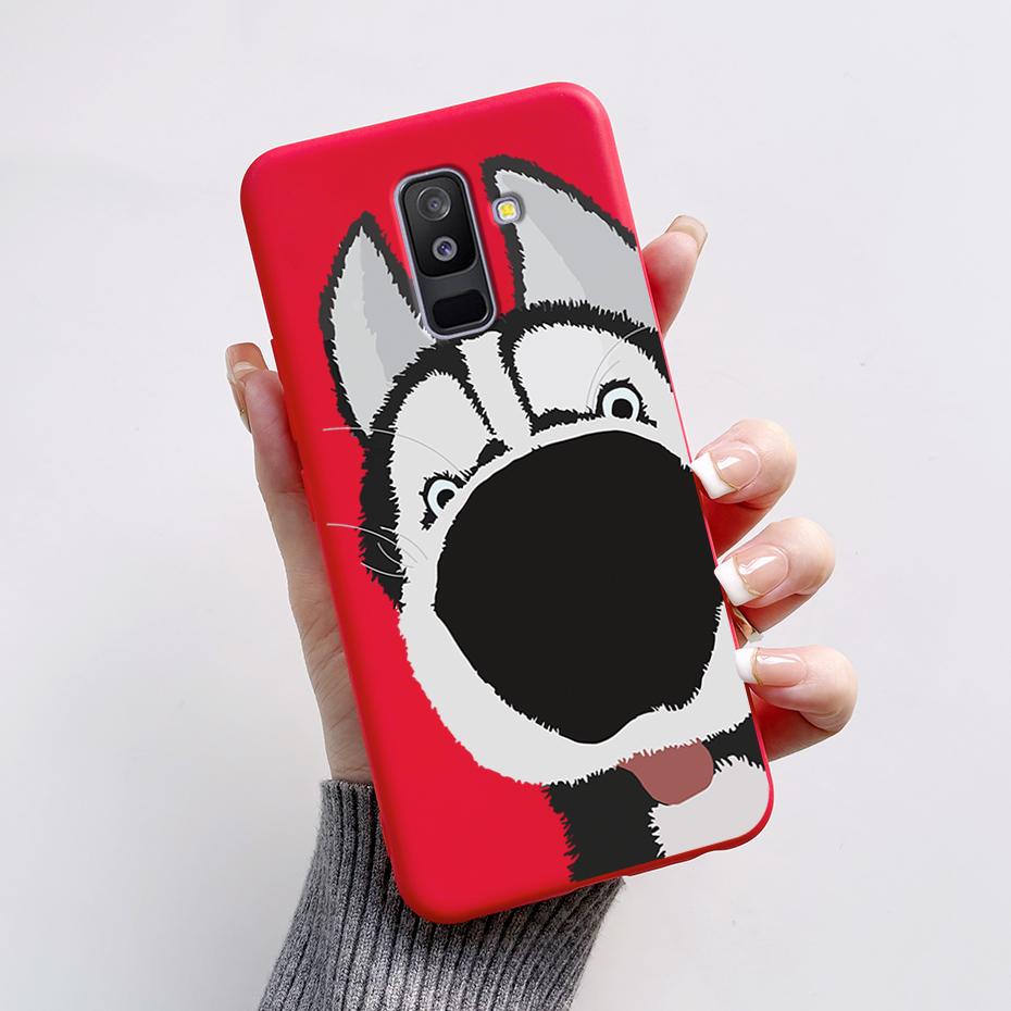Painted Case For Samsung Galaxy A6 Plus Covers For Samsung A7 2018 A750 Cases For Samsung A9 2018 Cute Cartoon Protective Coques