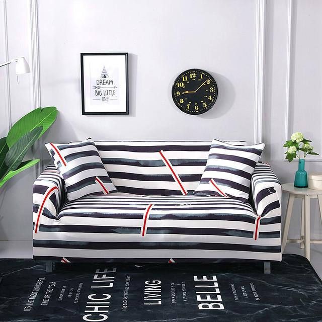 Stretch Slipcovers Latest All -Wraped Couch Cover 1 2 3 4 Seat Furniture Protector Sectional Chaise Longue Armchair Case