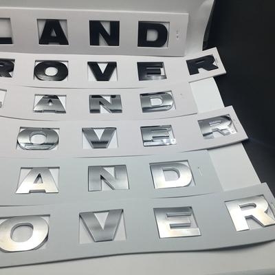 Ön Kaput Amblemi Arka Bagaj Kapağı logo çıkartması Land Rover Range Rover Harfler Siyah/Gümüş
