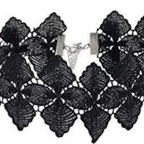 Versátil Set de Collar Choker de Encaje Negro: Cadenas de clavícula para mujer de seis piezas
