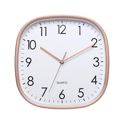 Wall Clock Square Shape Silent Non-Ticking Quartz Movement High Accuracy Clear Print Legible Battery Operated Wall Hanging Decorative Dedroom