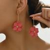 Exaggerated Large Floral Earrings, Bohemian Style Fashion Individual Jewelry, Romantic Vacation Statement Earrings for Women, 1 Pair