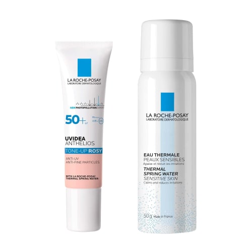 

La roche-posay [tone up base + mist lotion sample included] uv idea xl protection tone up rose kit for sensitive skin moisturizing skin care makeup ba