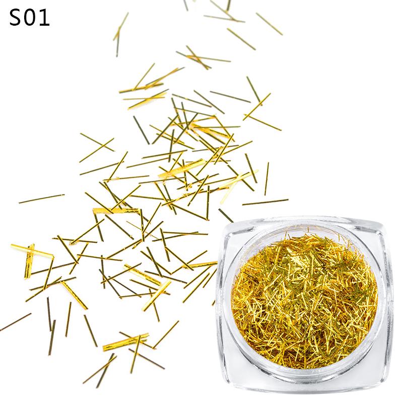 Mtssii 1g Colorful Shiny Laser Strip Irregular Paillettes Sequin Flakes Dust Nail Art Manicure Decor