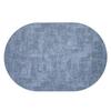 Nordic Oval Fabric Texture Placemat - Waterproof, Oilproof, Heat Insulation, Anti-Scald Mat 
