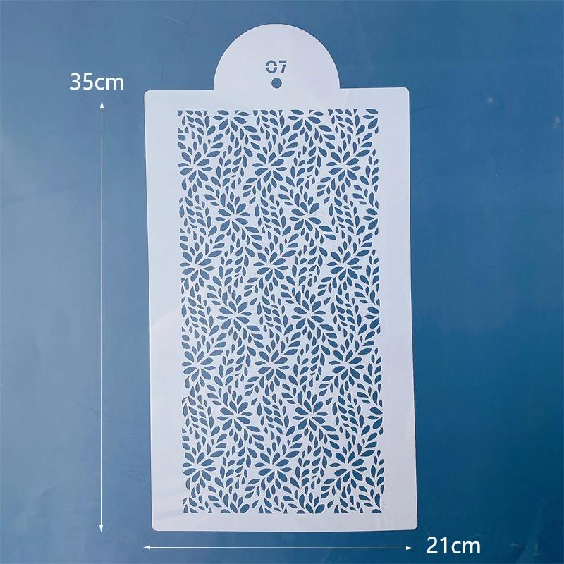 Szablon do ciasta Wzór w kształcie liścia Dekoracja tortu weselnego Koronka Fondant Szablony na obrzeża ciasta Szablon DIY Forma do rysowania Narzędzia cukiernicze