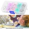100Pcs Rubber Steel Dental Polishing Cup Mixed Color Polisher with Storage Box
