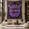Floral (22) Theme Custom Tapestry Personalized Custom Name Text Wall Hanging Tapestry Home Decor Background Cloth