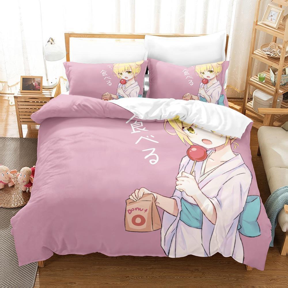 Fashion 3D Print Anime Monogatari Series Bedding Set Single Twin Full Queen King Size Bed Set Adult Kid Bedroom Duvet Cover Sets