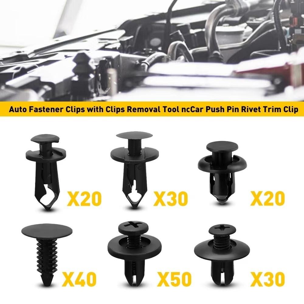 190pcs ABS Car Fastener Clip Kit Universal Car Repair Auto Body Push Retainer Pin Bumper Door Trim Panel Retainer Car Supplies