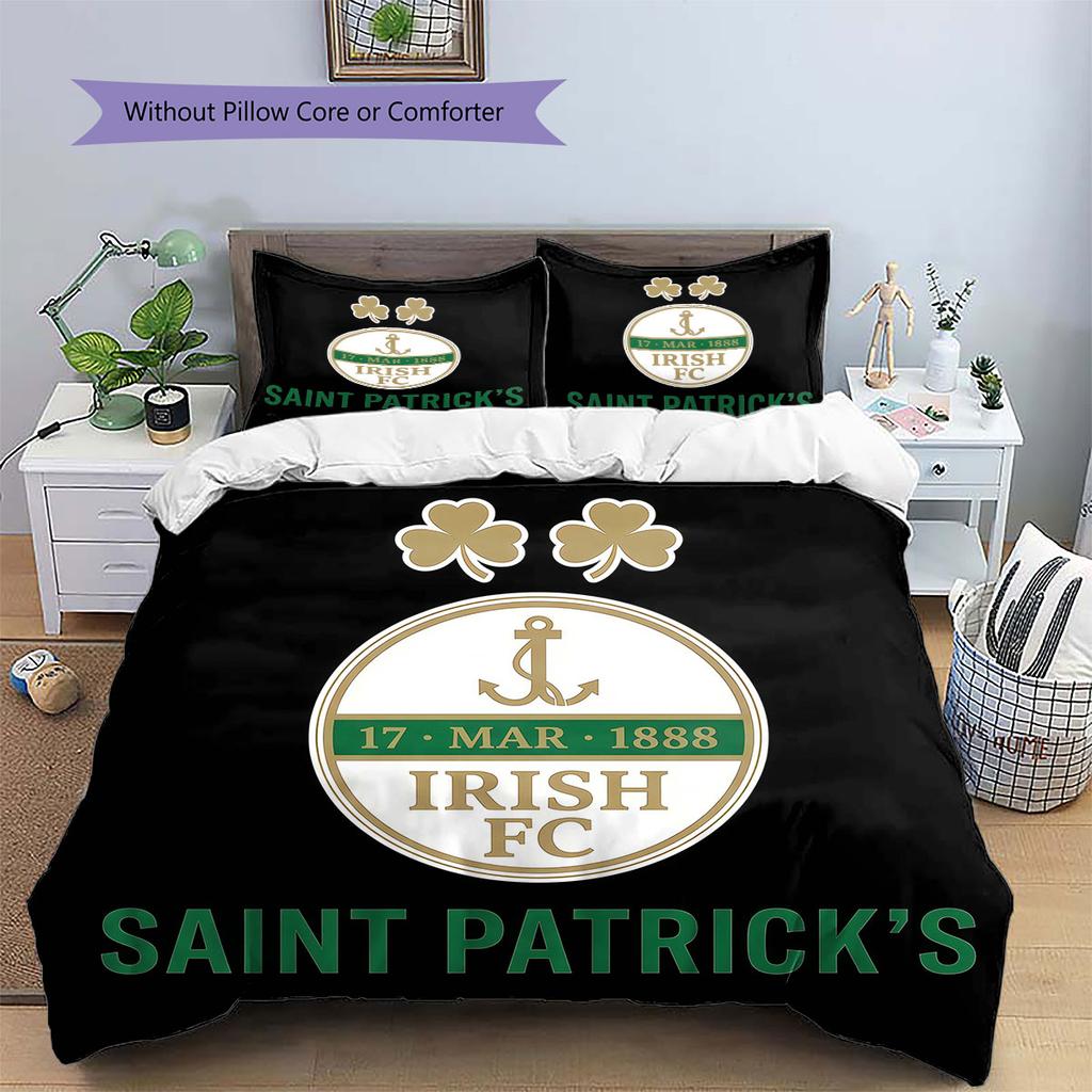 UjpestFC Pattern Bedding Quilt Set Quilt Cover Pillowcase Home Decoration Birthday Gift (1 * duvet cover + 2 * pillowcase, without core)