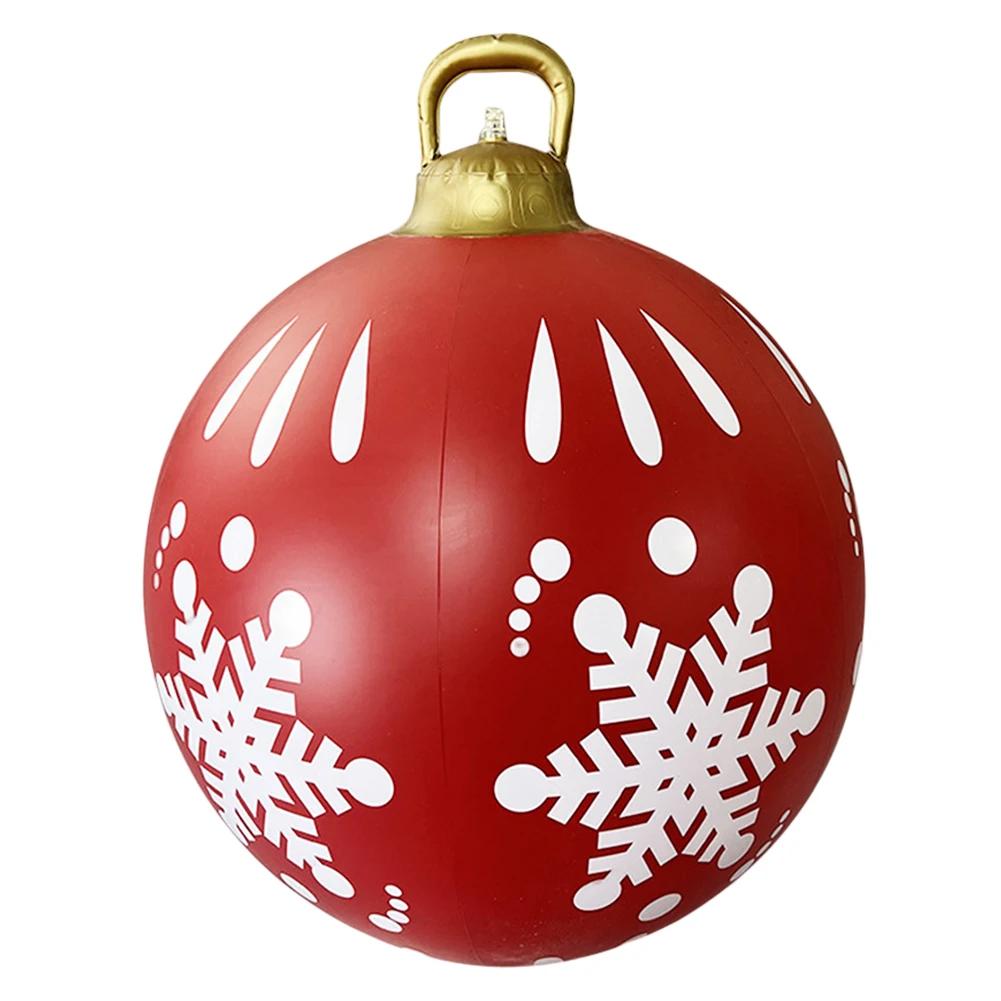 60CM Christmas Inflatable Ball Xmas Decorative Ball Inflated Toy Ball Giant Big Balls New Year Party Christmas Gift Home Decor