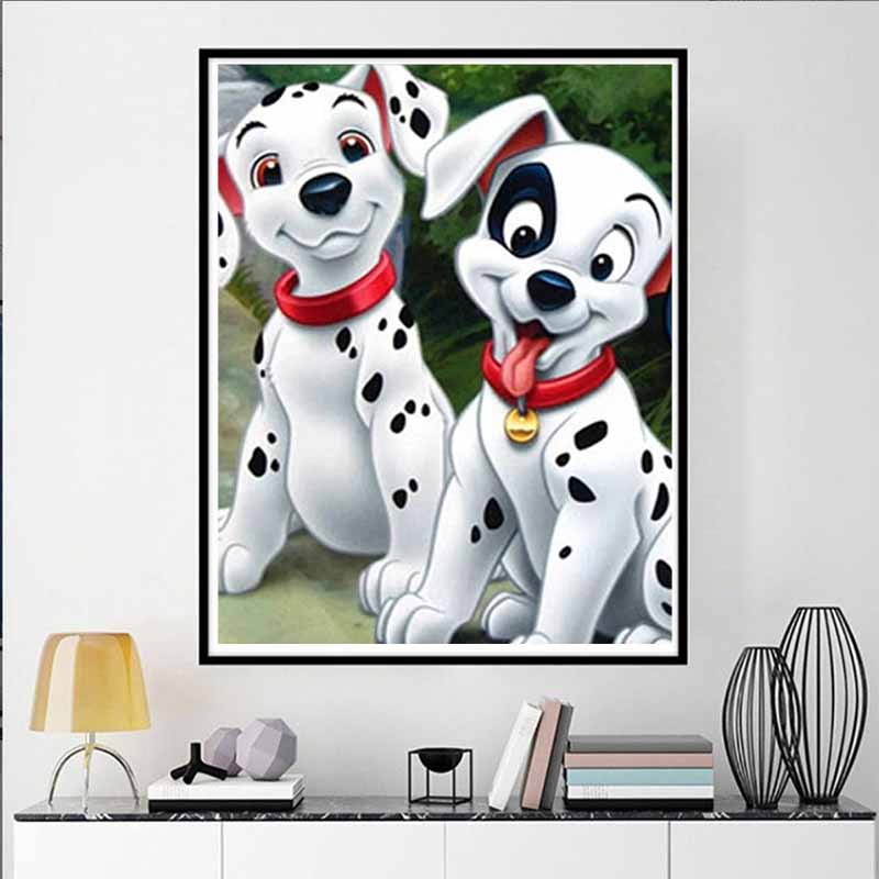 Disney Diamond Painting Loyal Dogs Two Dalmatians Art Illustration DIY 5D Mosaic Embroidery Hobby Gift Home Decor