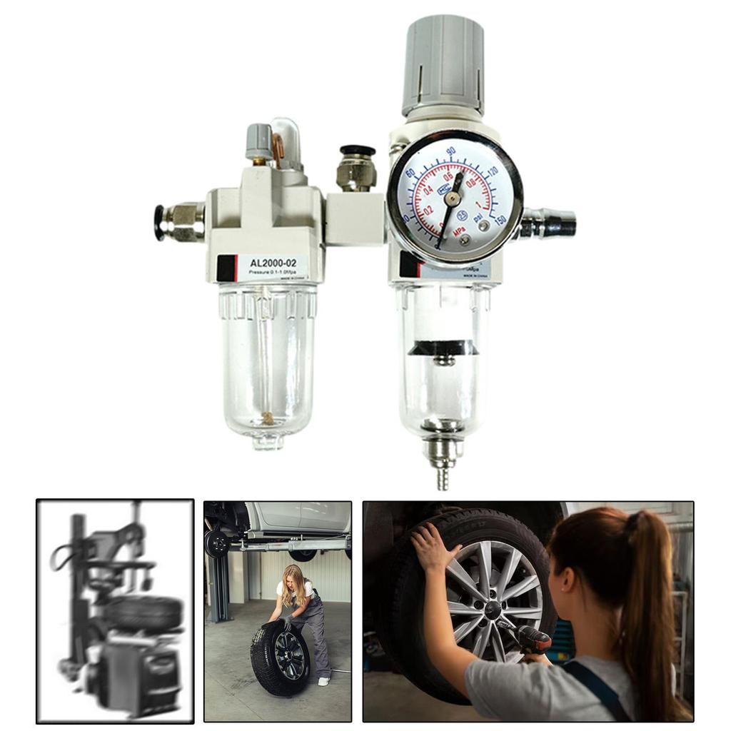 Luft-Öl/Wasser-Abscheider für Reifenwechselmaschine, Druckregler mit kompaktem Anschluss,