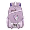 Cool Lomi Kuromi Backpack Student Schoolbag Anime Cartoon Print Junior High School High School Large Capacity Schoolbag