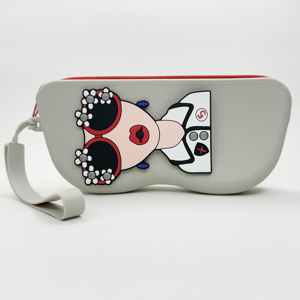Glasses Case Decorative Eyewear Storage Bag Sunglasses Holder Cartoon-Style Silicone Glasses Bag For Gift Personal Use Daily Use
