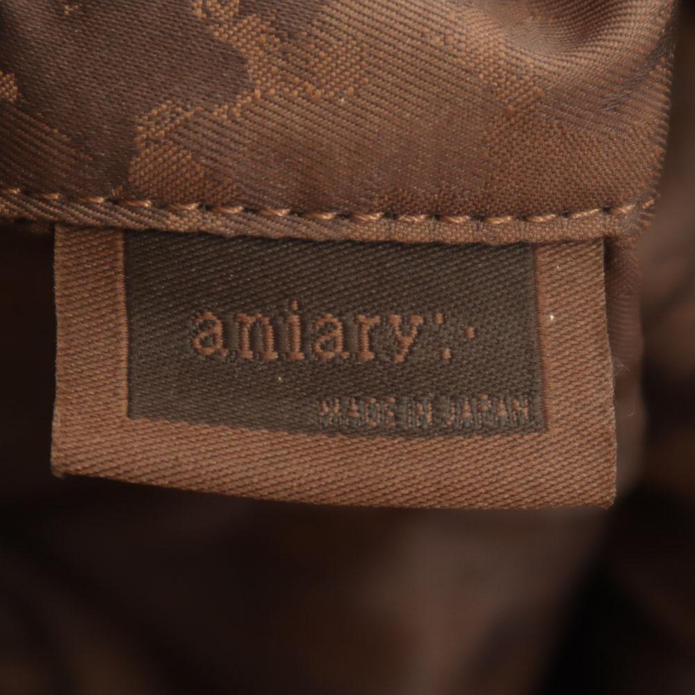 aniary Made In Japan Leather Briefcase Brown Business Bag Men's Used