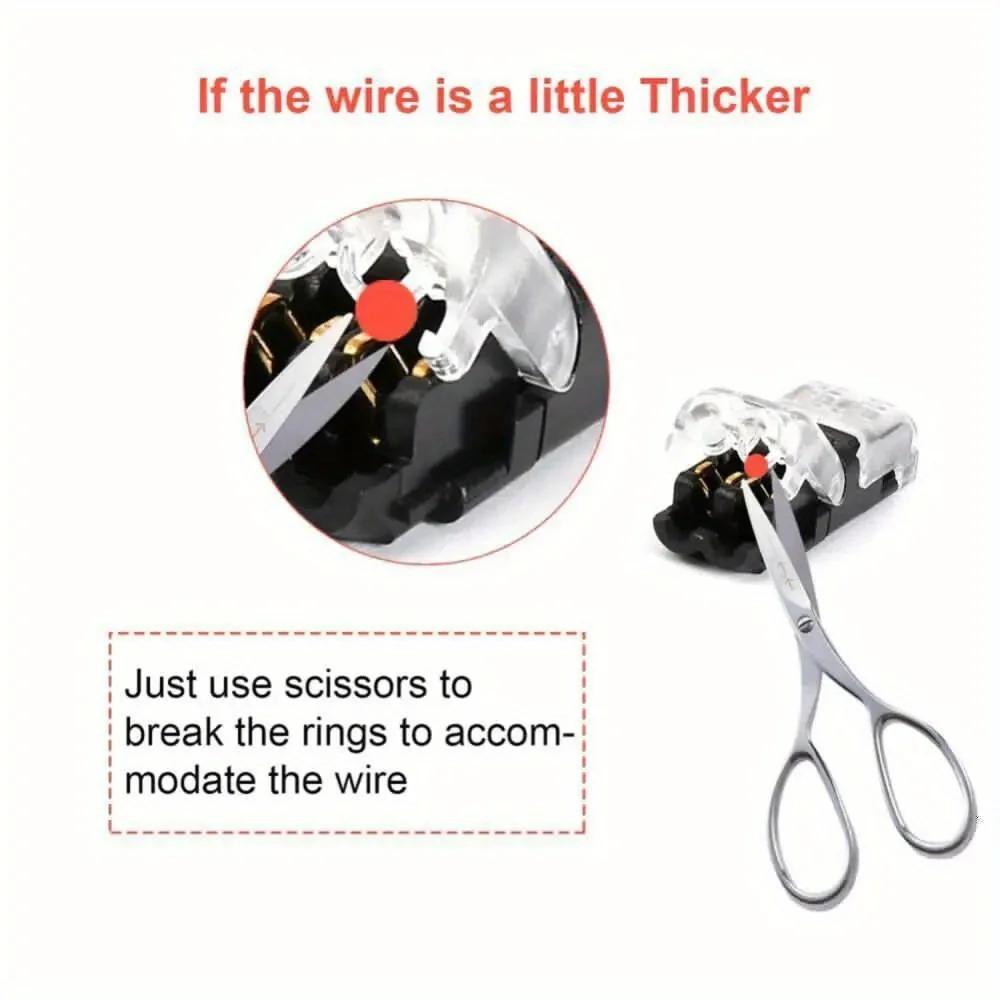 Low Voltage Wire Connector, Quick Terminal Connections Solderless Wire Splice Connector, T Tap Wire Connectors