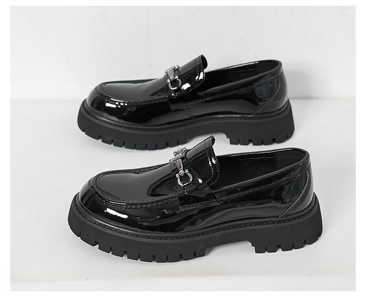 2024 Men's Large Size Heightening Leather Loafers - Youth Big Toe, Thick Sole