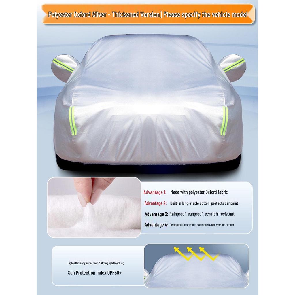 Chery Fengyun T9 A9L A8 Car Cover - All-Season Sun, Rain, and Heat Protection, Universal Fit, Thickened Design