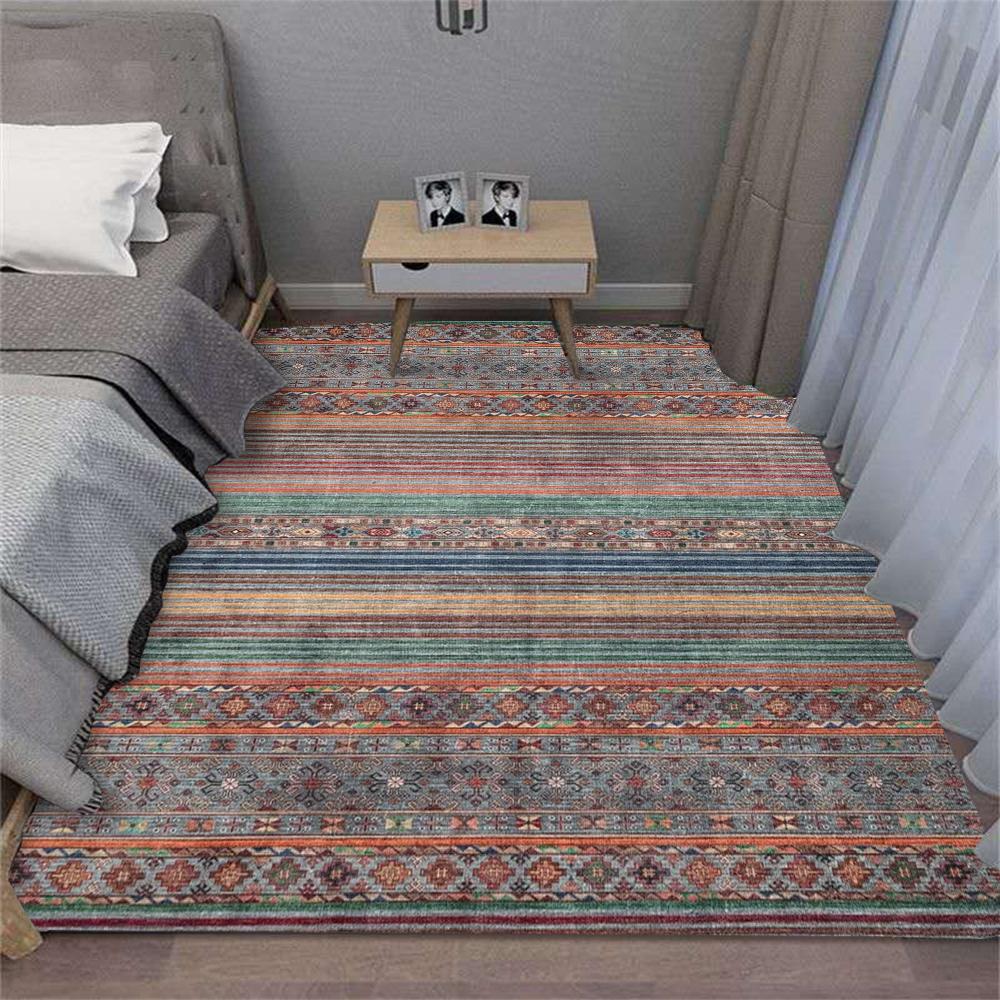 Leichter Böhmischer Makramee Teppich Natur Jute Mischung Rutschfest Großer Bereichsteppich für Wohnzimmer Schlafzimmer Heimdeko