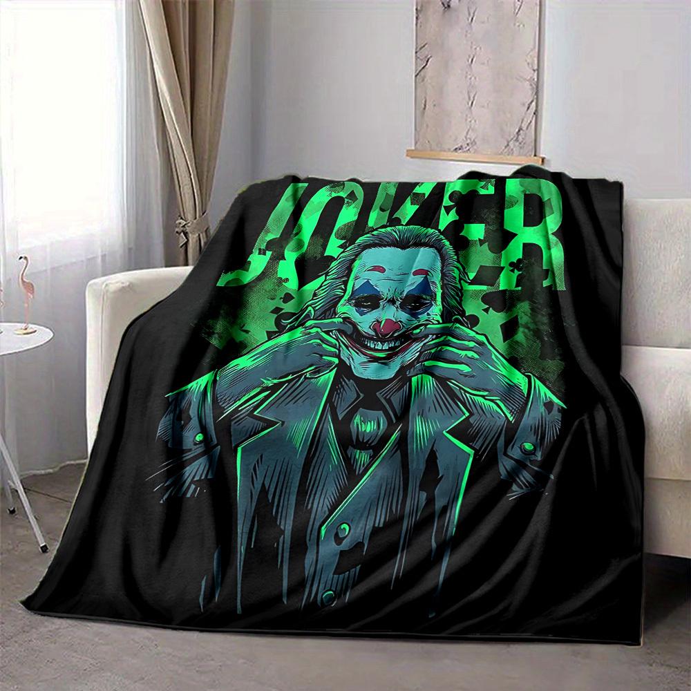 

1pc Joker Artwork Flannel Throw Blanket Lightweight Soft Warm All Season Blanket for Sofa, Bed, Travel,L1028105 80x120cm