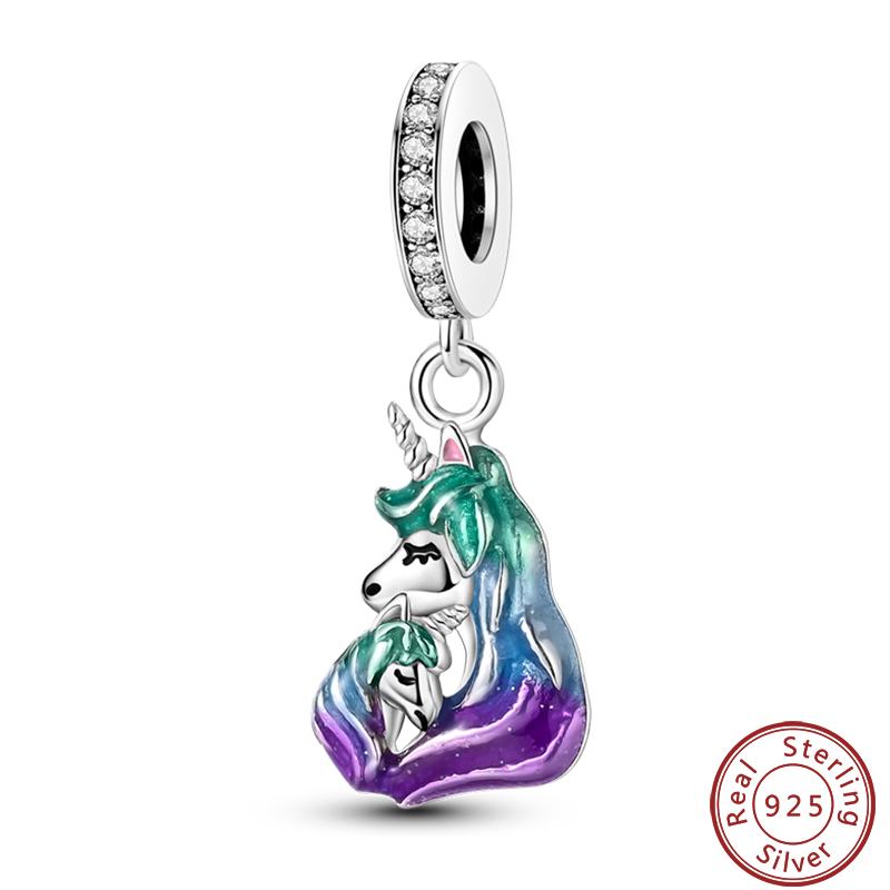 Dreamy Unicorn Series Copper Rainbow Cloud Dreamy Color Charms Beads 3Mm Diy Fine Jewelry Making