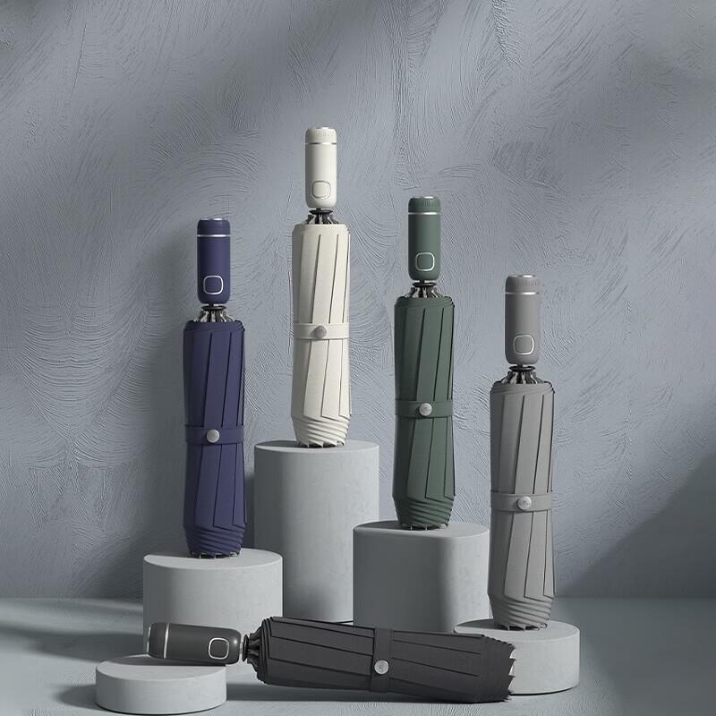 ZUODU LED Fully Automatic Reverse Folding Umbrella